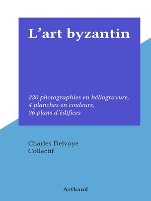 cover image of L'art byzantin